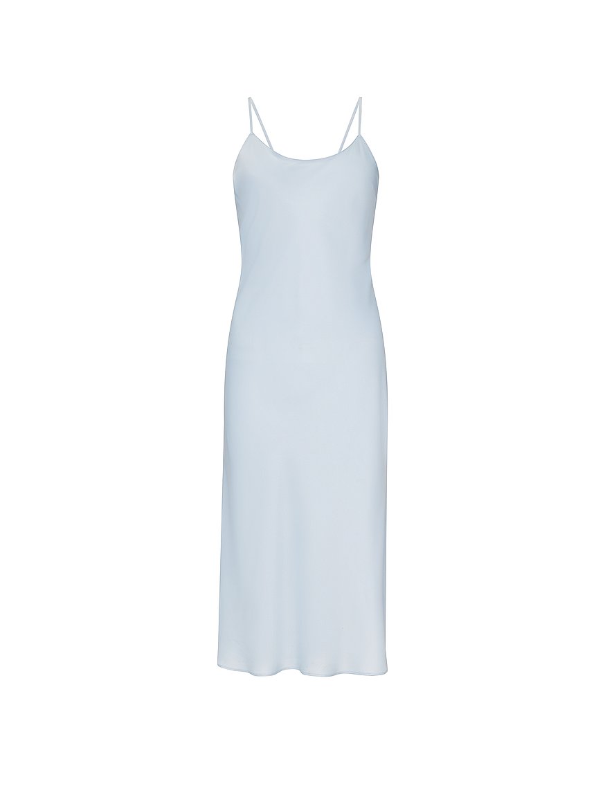 satin scoop neck bias midi slip dress DaisySilk Silk Slip Dress with Scoop Neck Brown / L