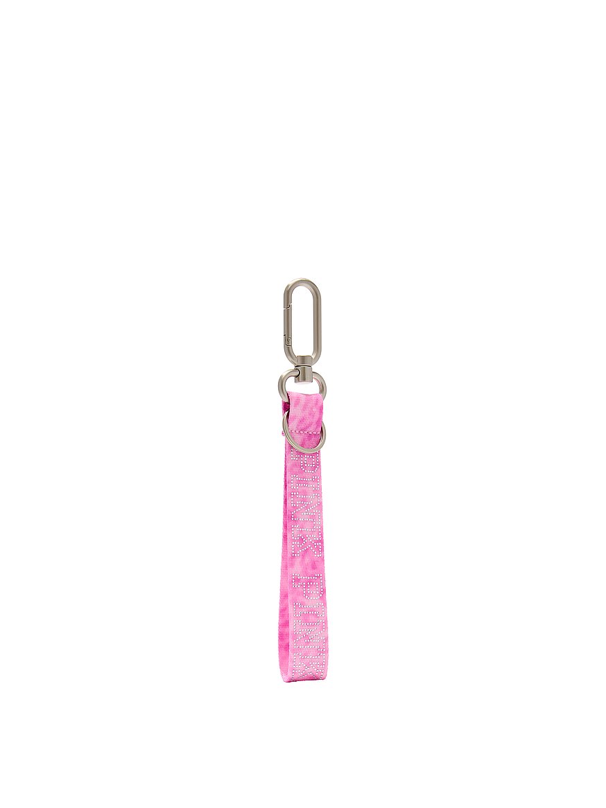 Buy Wristlet Strap Keychain, Pink Leopard Bling - Order Small