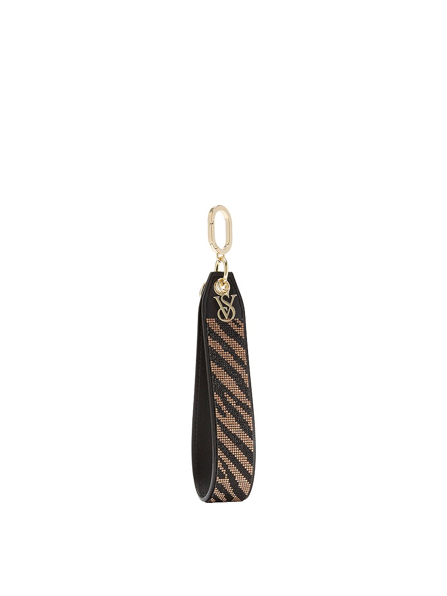 Buy Wristlet Strap Keychain, Black Zebra Straw - Order Small