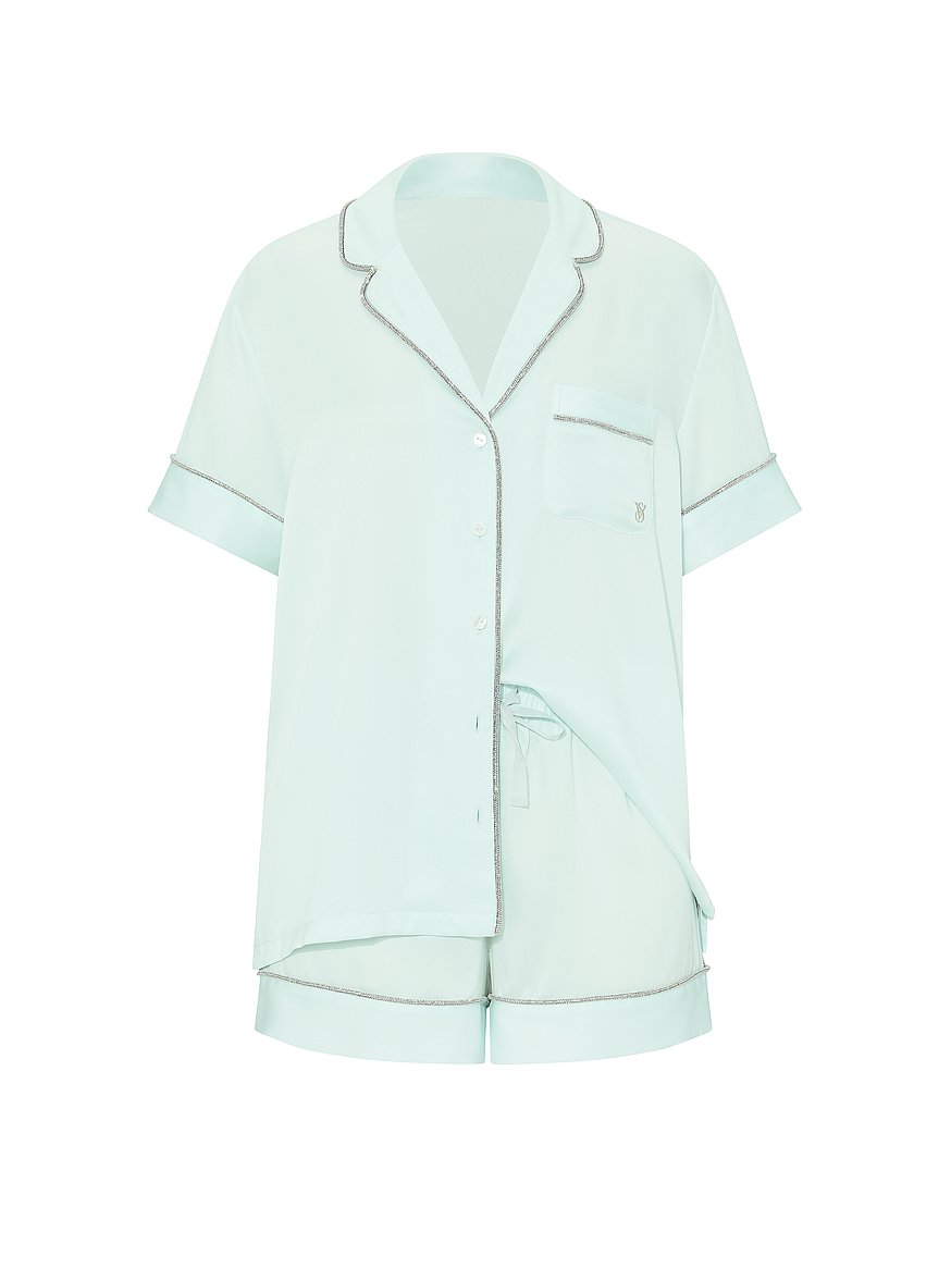 Buy Signature Satin Short Pajama Set, - Order Pajamas Sets online