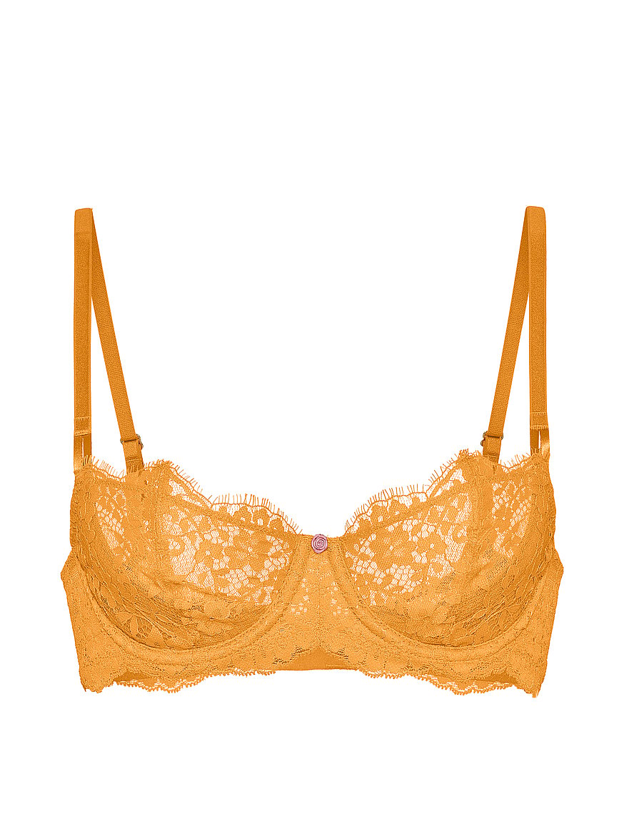 Buy Wicked Unlined Lace Balconette Bra, Signal Yellow - Order Bras