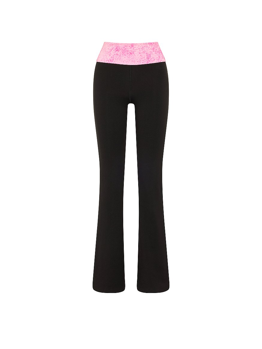 Buy All-Day Cotton™ Foldover Flare Leggings, Black And Pink