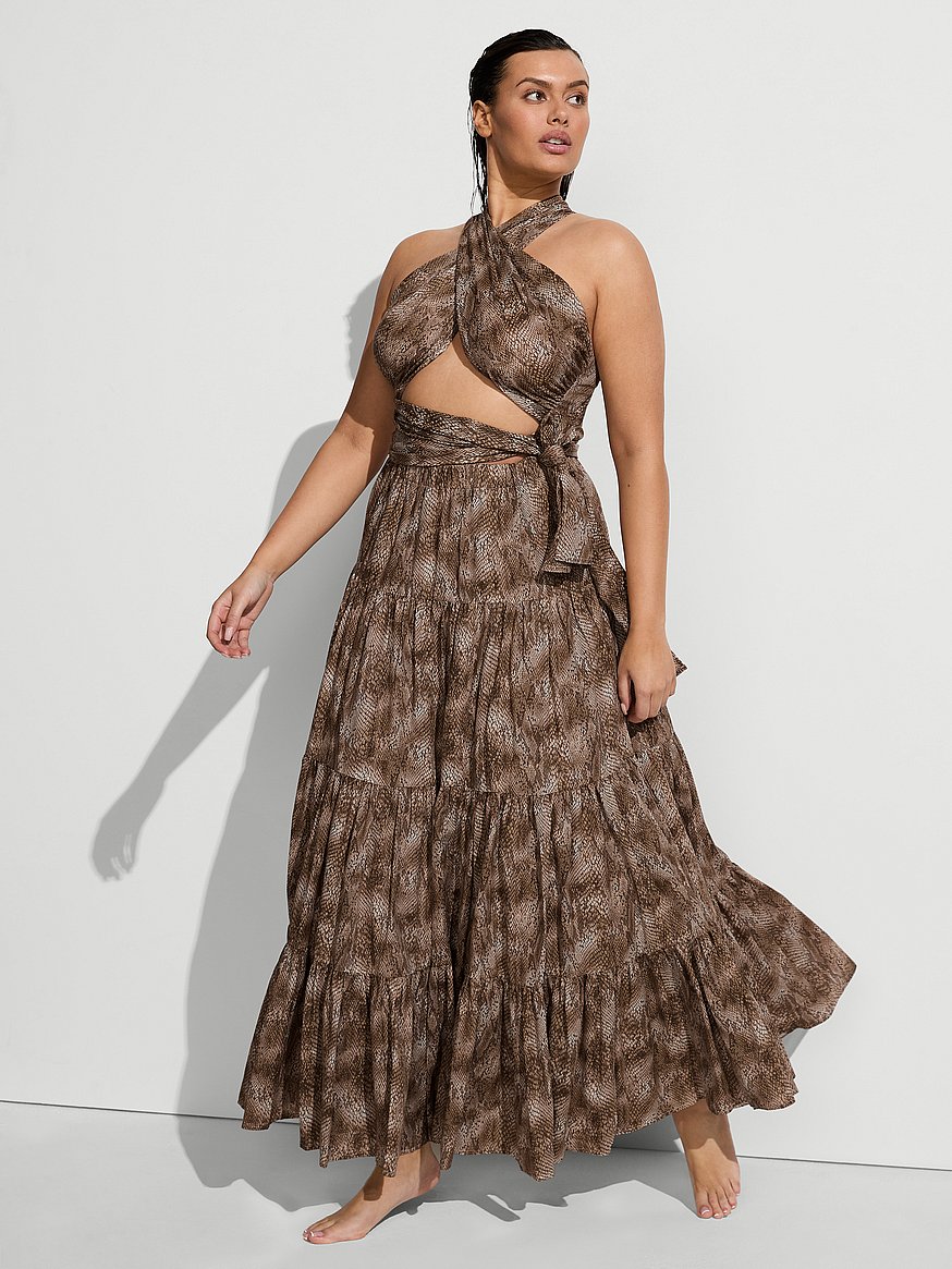 Victoria's Secret Swim Beachwear Multiway Maxi Dress - Print