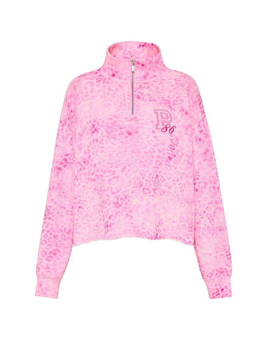Buy Campus Fleece™ Quarter-Zip Straight-Cut Sweatshirt, Pink