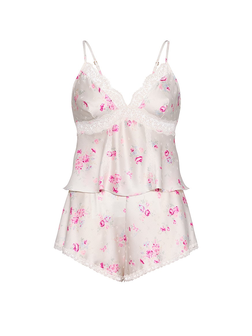 Buy Butterflies Jacquard Cami & Short Set, Pink Floral Butterflies