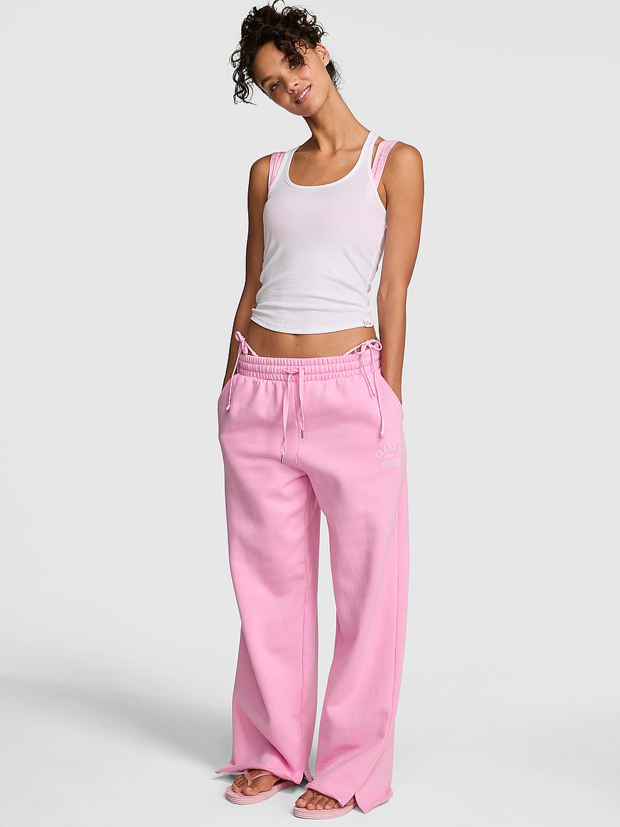 Buy Campus Fleece™ Wide-Leg Split-Hem Sweatpants, Pink Lollipop