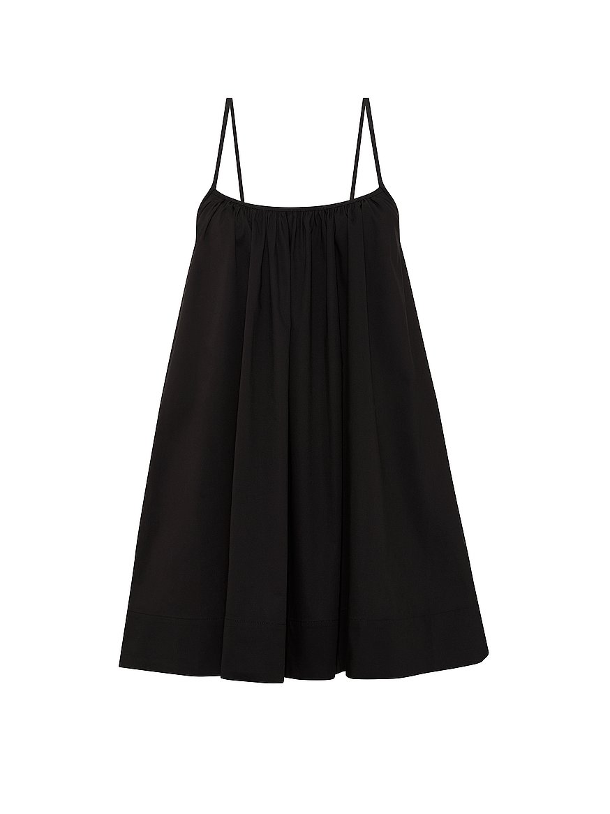 Victoria's Secret Poplin Trapeze Mini Dress - Black