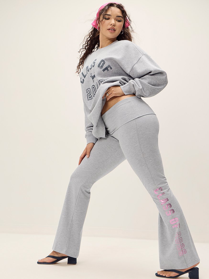 Buy All-Day Cotton™ Foldover Flare Leggings, Medium Heather Grey