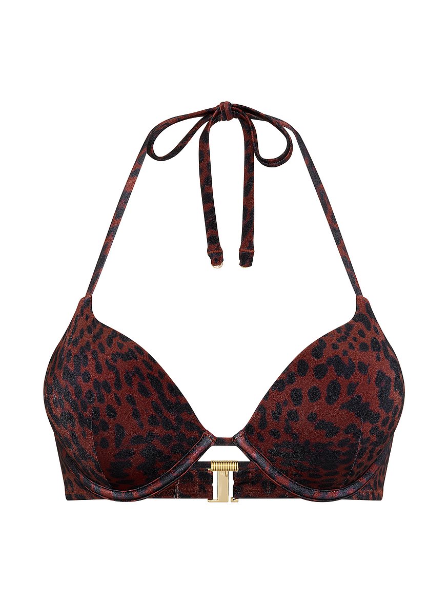 Buy Bombshell Add-2-Cups Rings Push-Up Bikini Top, Dark Chili