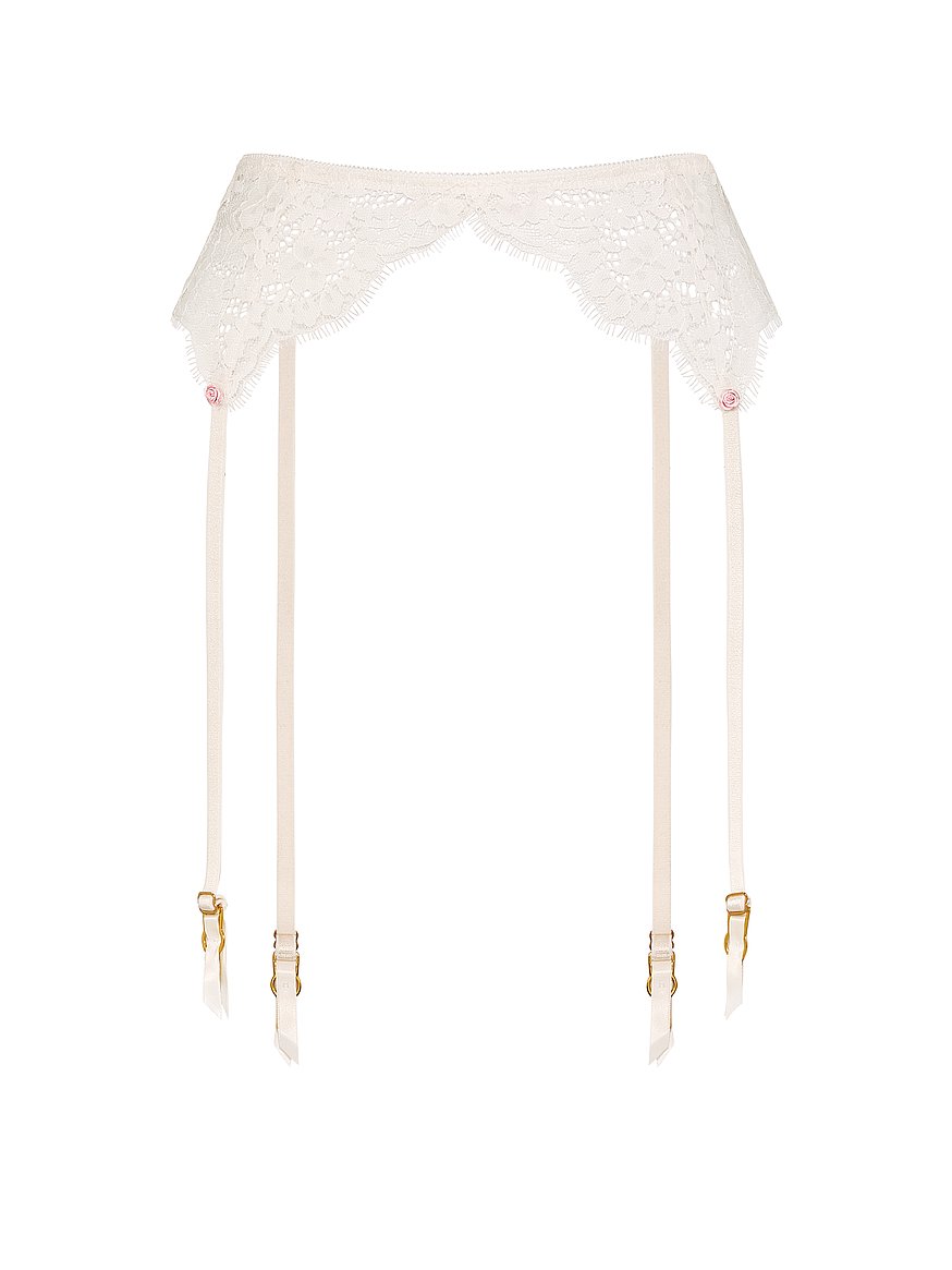 Buy Lace Garter Belt, Coconut White - Order Garters online