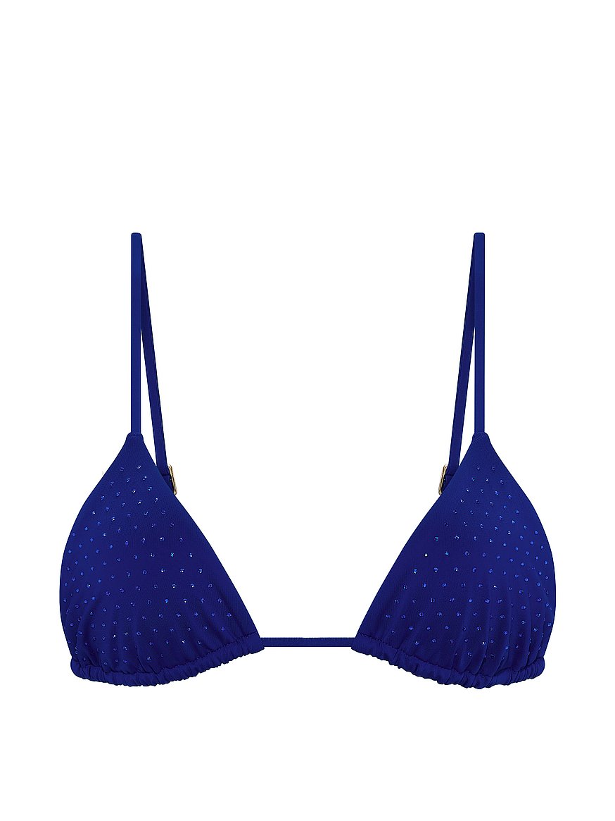 Buy Diamanté Tiny Triangle Bikini Top, Fantasia Blue Shine - Order