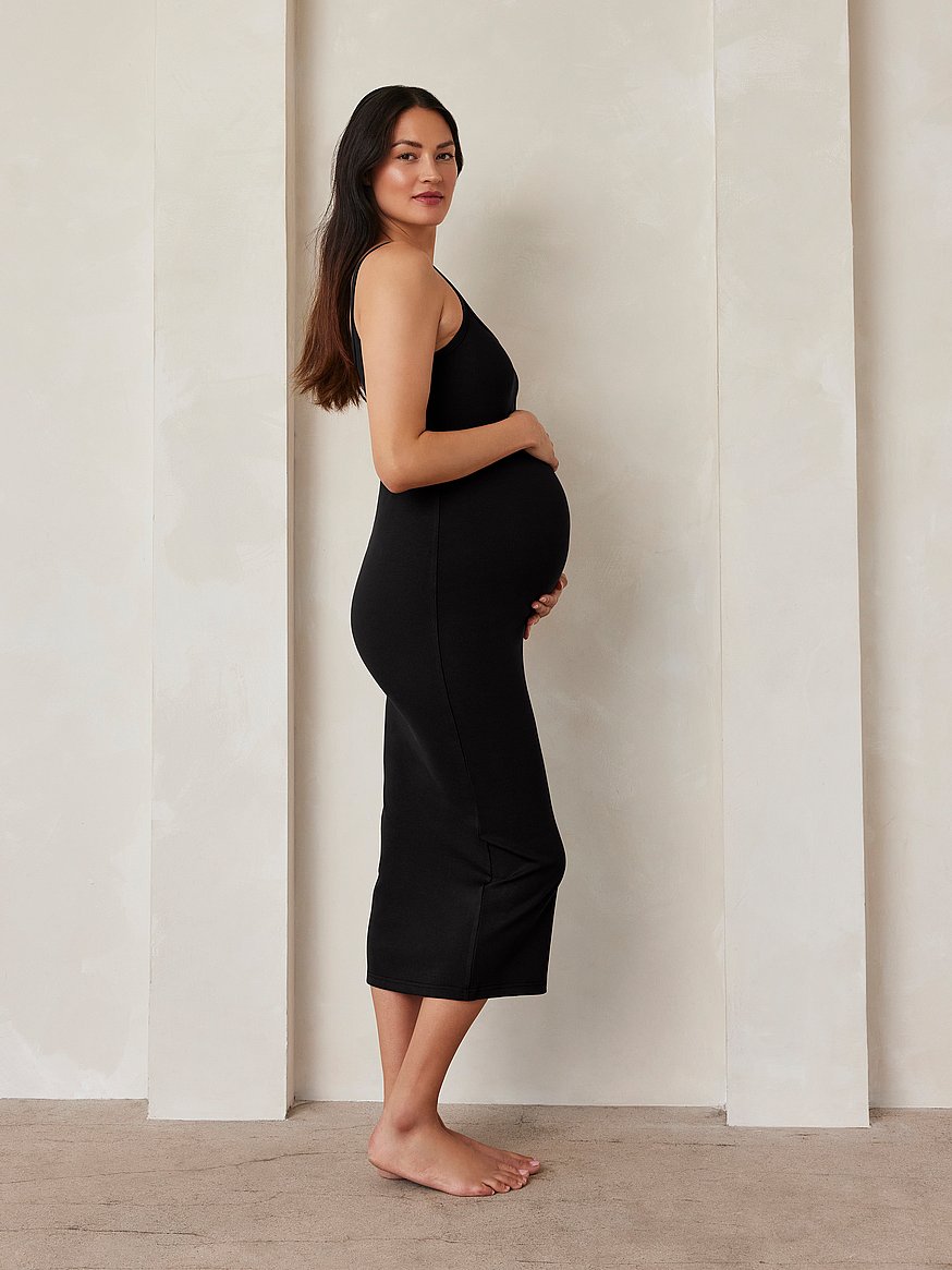 sculpting midi dress S3 Apparel Women's Straight Neck Off The Shoulder Sculpting Midi Dress with Built-In Shapewear - Dolce Leopard