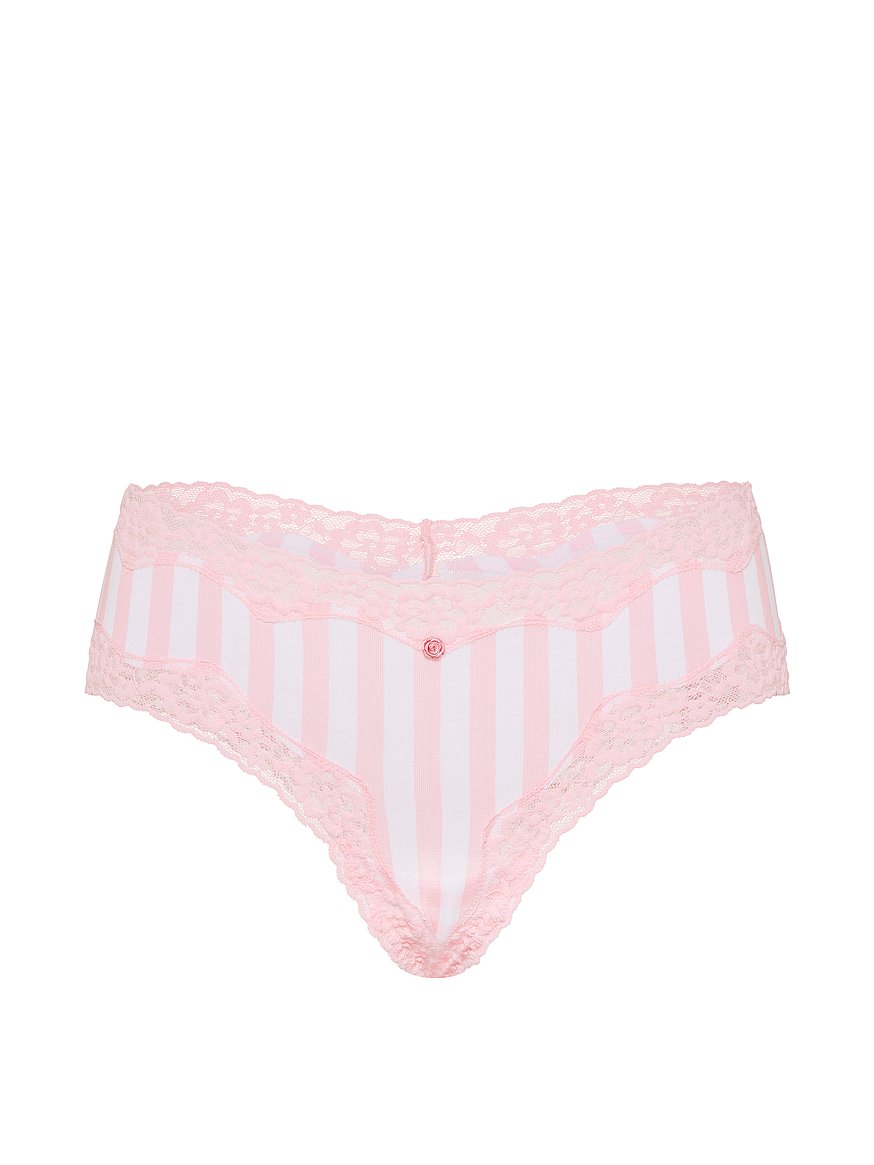Cotton Lace-Waist Cheeky Panty