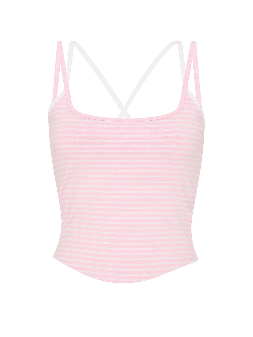 トップス pink Buy All-Day Cotton™ Strappy Tank Top, Pink And White Stripe