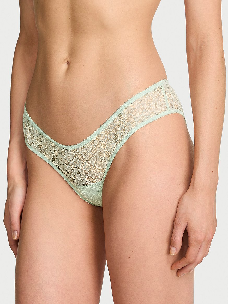 Buy Tease Lace Hardware Open-Back Cheeky Panty, Mint - Order Panties online  - Victoria's Secret US