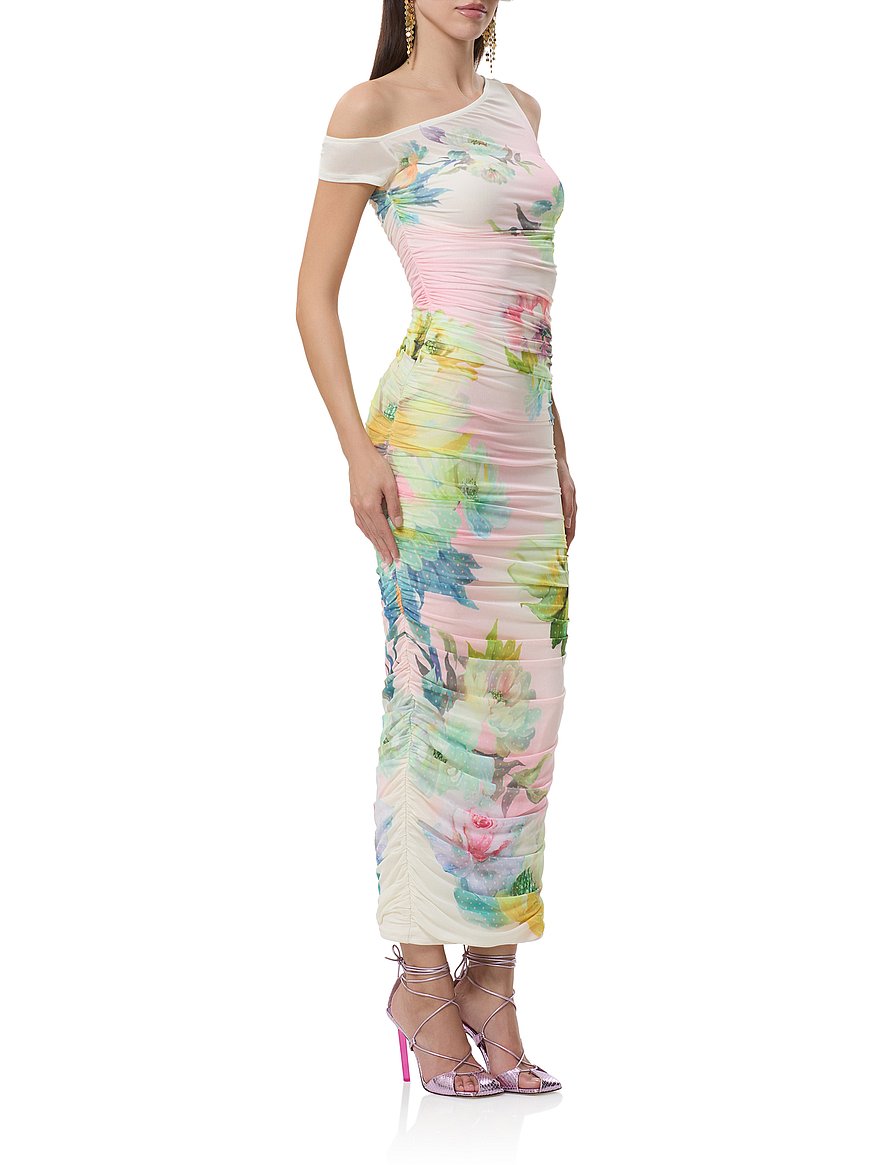 biona maxi dress afrm AFRM Biona Plus Slim Mesh Maxi Dress