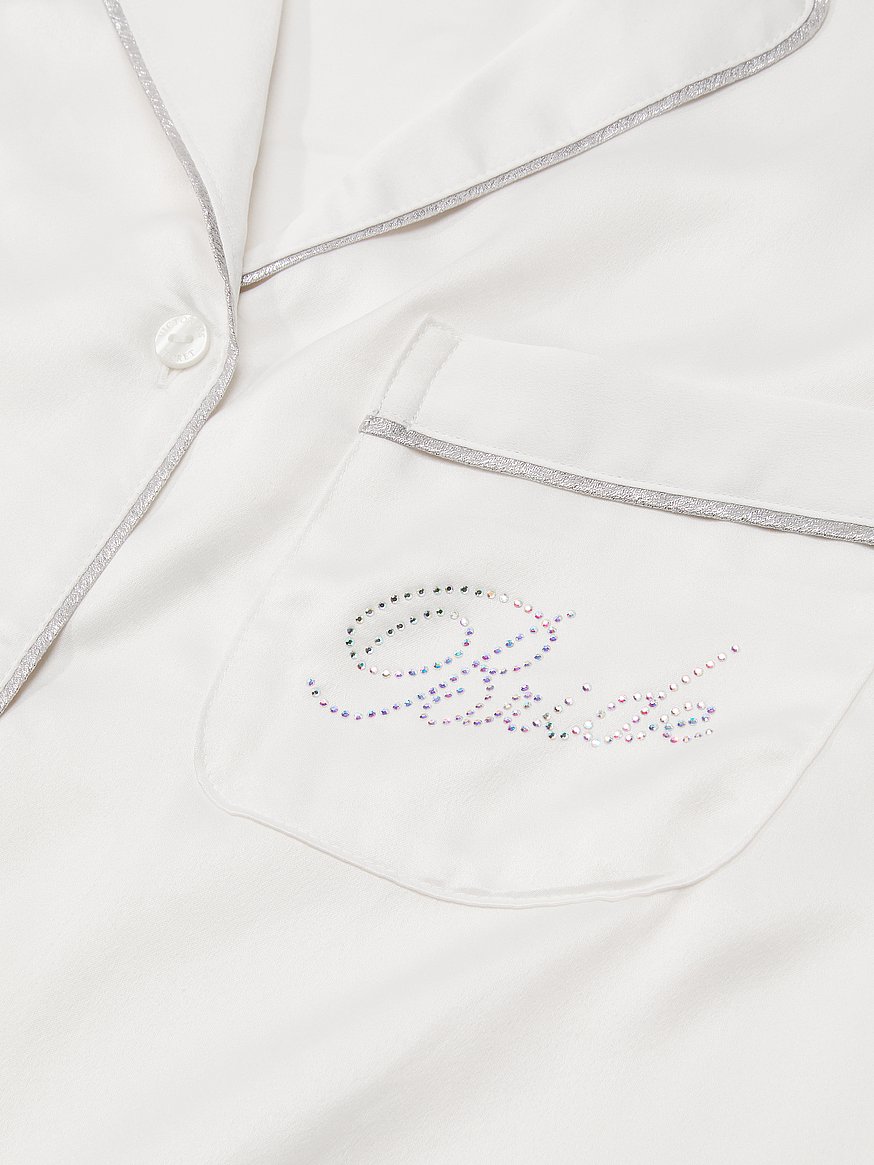 Victoria's Secret ホワイトパジャマセット 1990s Victoria's Secret Satin Jacquard Pajamas — Wayward Collection