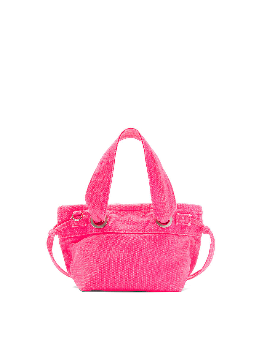 Buy Canvas Flat-Bottom Mini Tote Bag, Fall For Me Pink - Order
