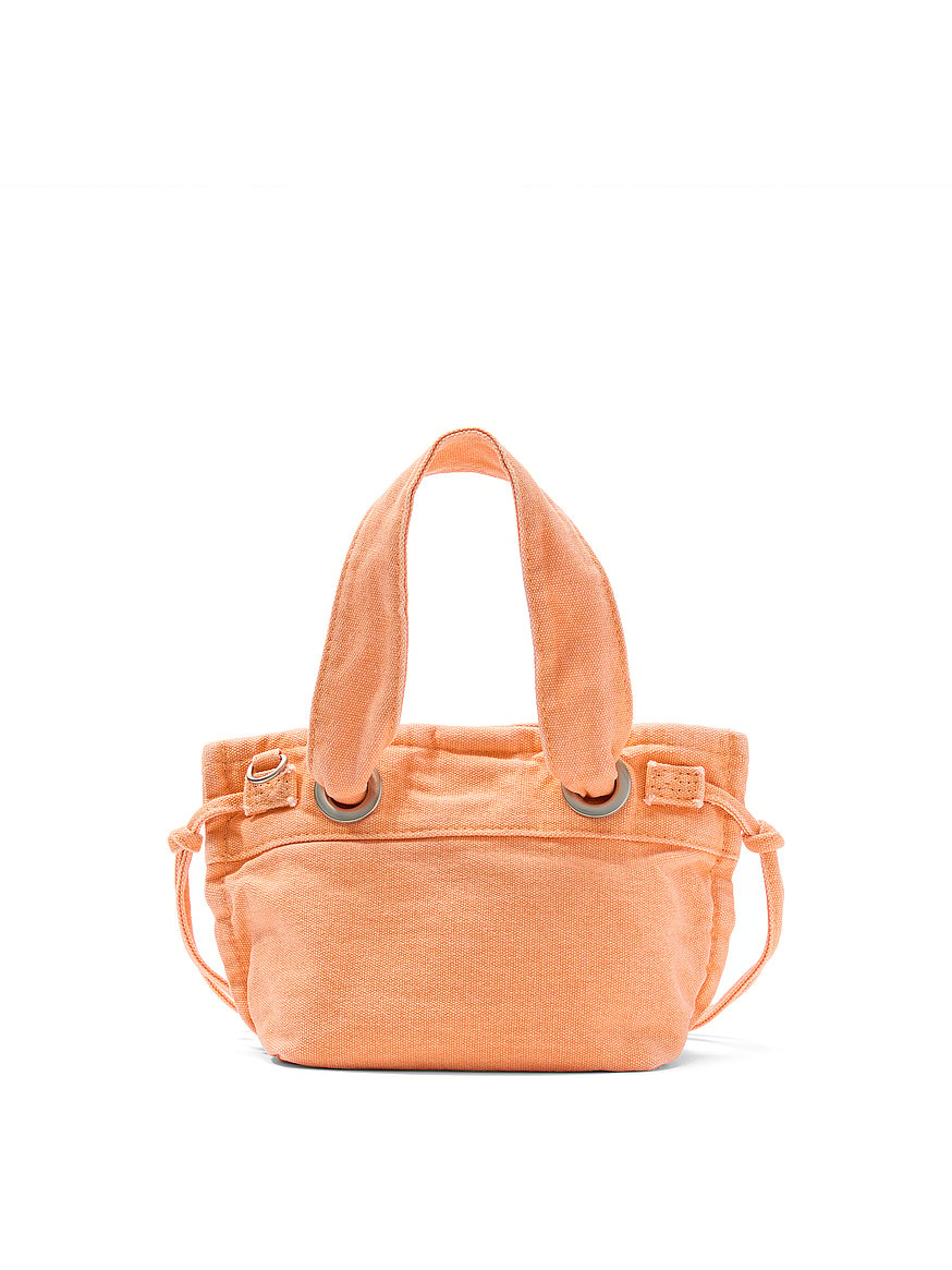 Buy Canvas Flat-Bottom Mini Tote Bag, Cantalope - Order Bags
