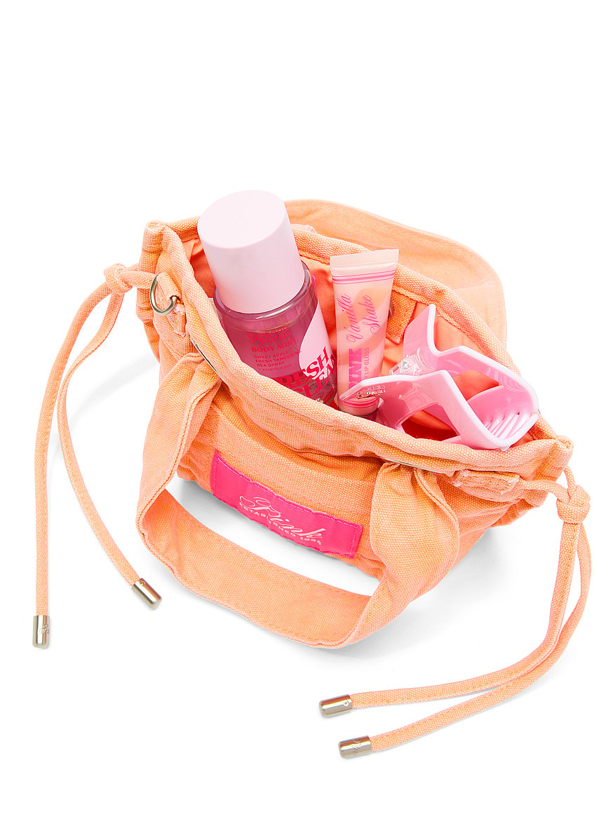 Buy Canvas Flat-Bottom Mini Tote Bag, Cantalope - Order Bags
