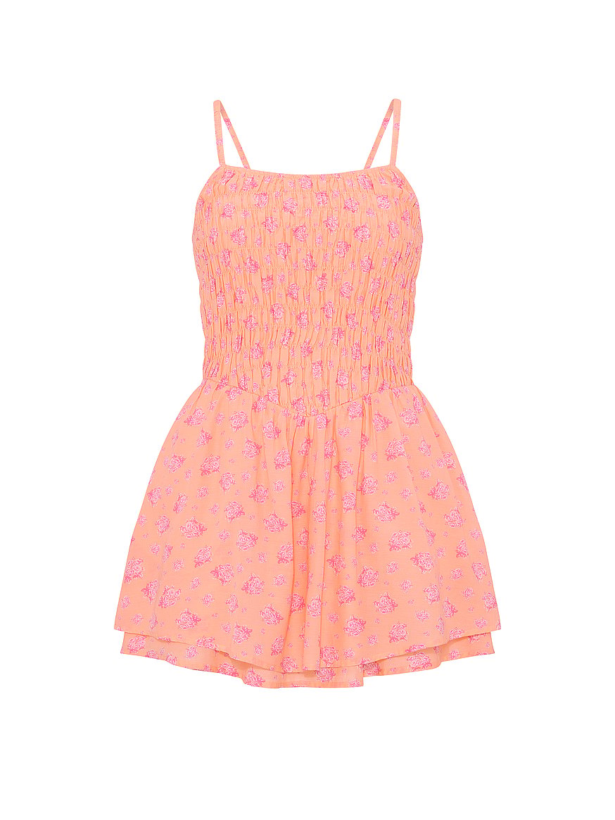 peach pink short dress Peach Mesh Short Sleeve Drawstring Ruched Dress Small