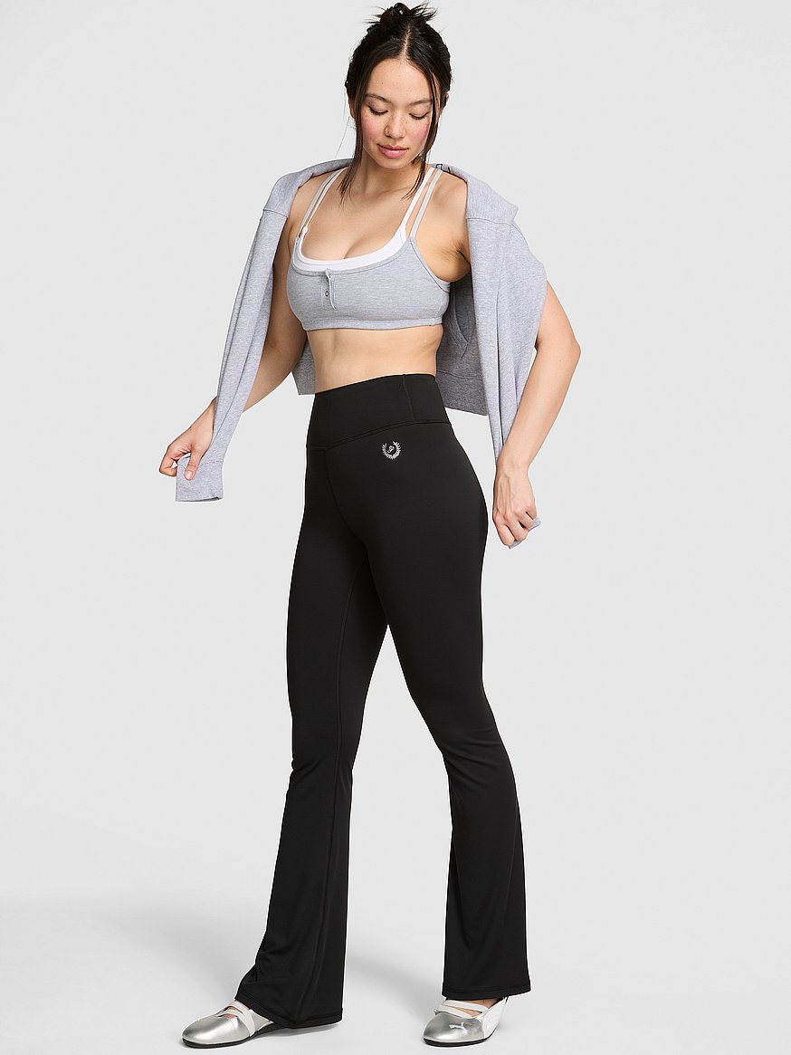 Buy PINK Relay™ Flare Leggings, Black - Order Bottoms online - PINK US