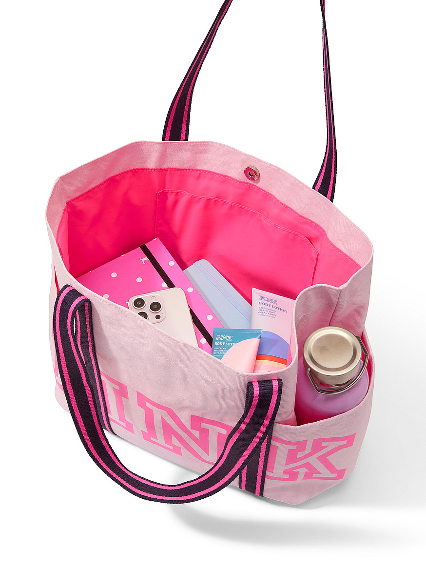 Buy PINK Canvas Tote, Pink - Order Bags online - Victoria's Secret US