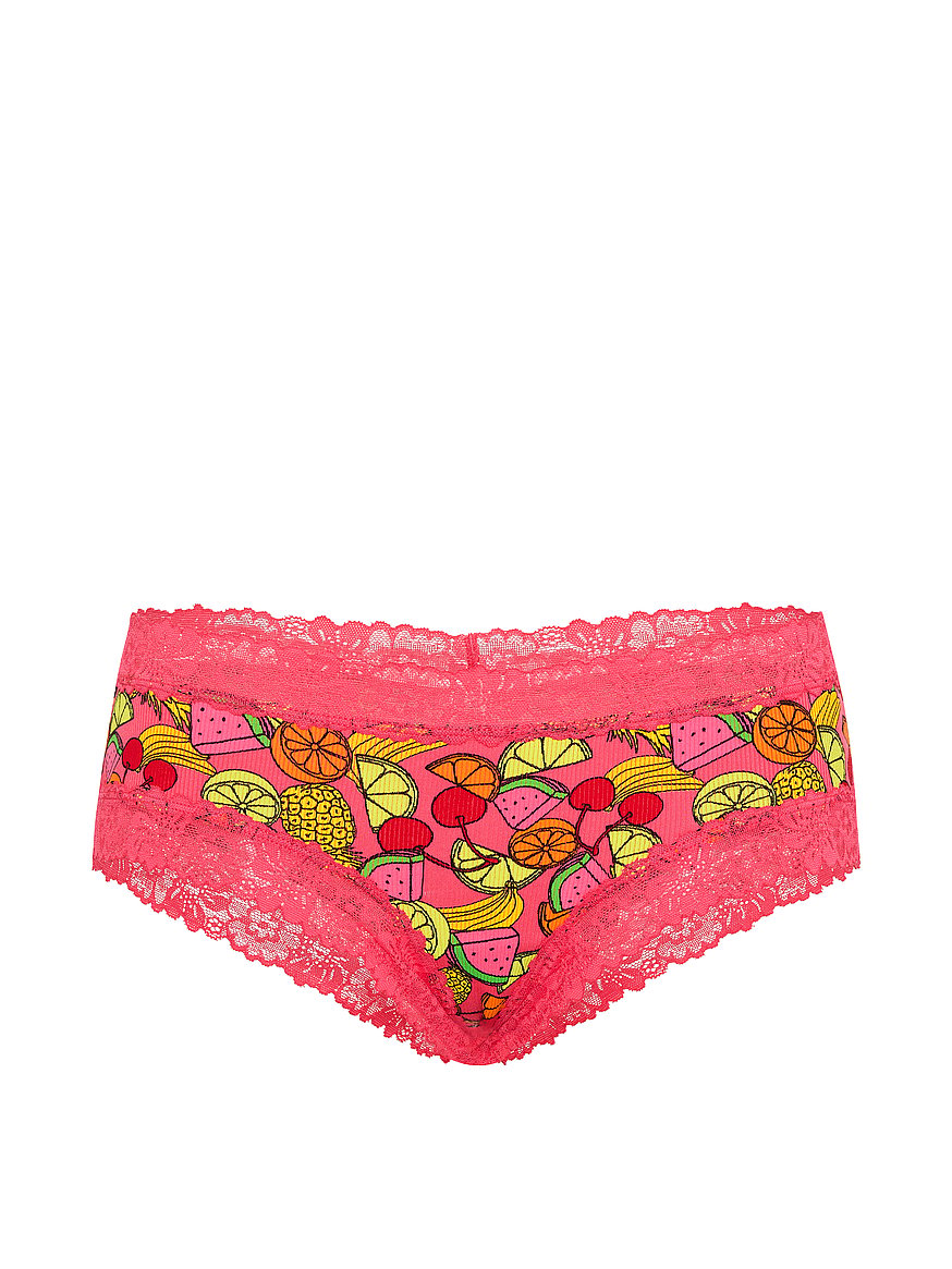 Buy PINK Wink™ Lace-Trim Cotton Cheeky Panty, Candy Pink Fruit