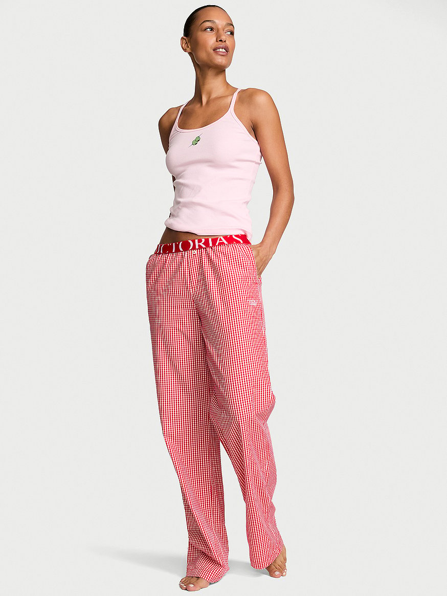 Buy Mix & Match Sleep Heritage Cotton Pajama Pants, Lipstick