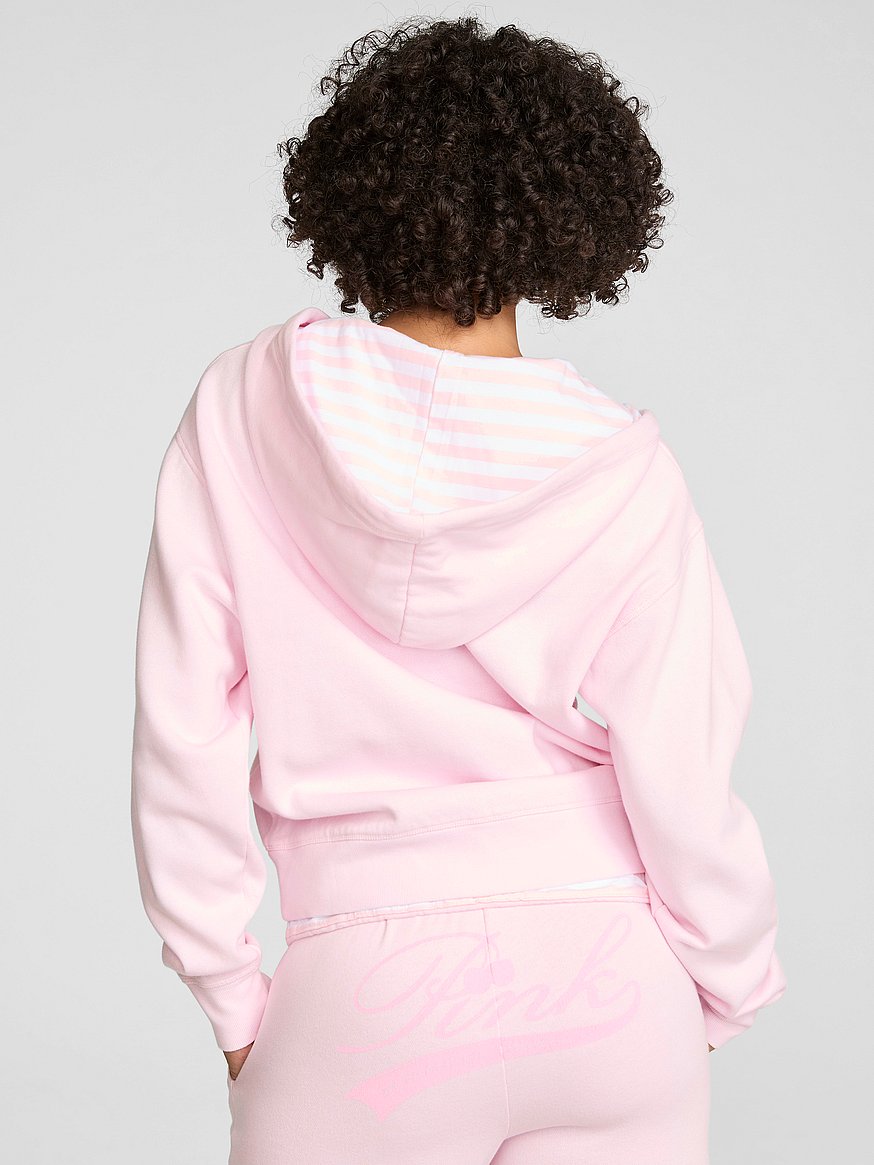 Buy Berry Full Zip Hooded Sweatshirt, Pink Tulip - Order Hoodies