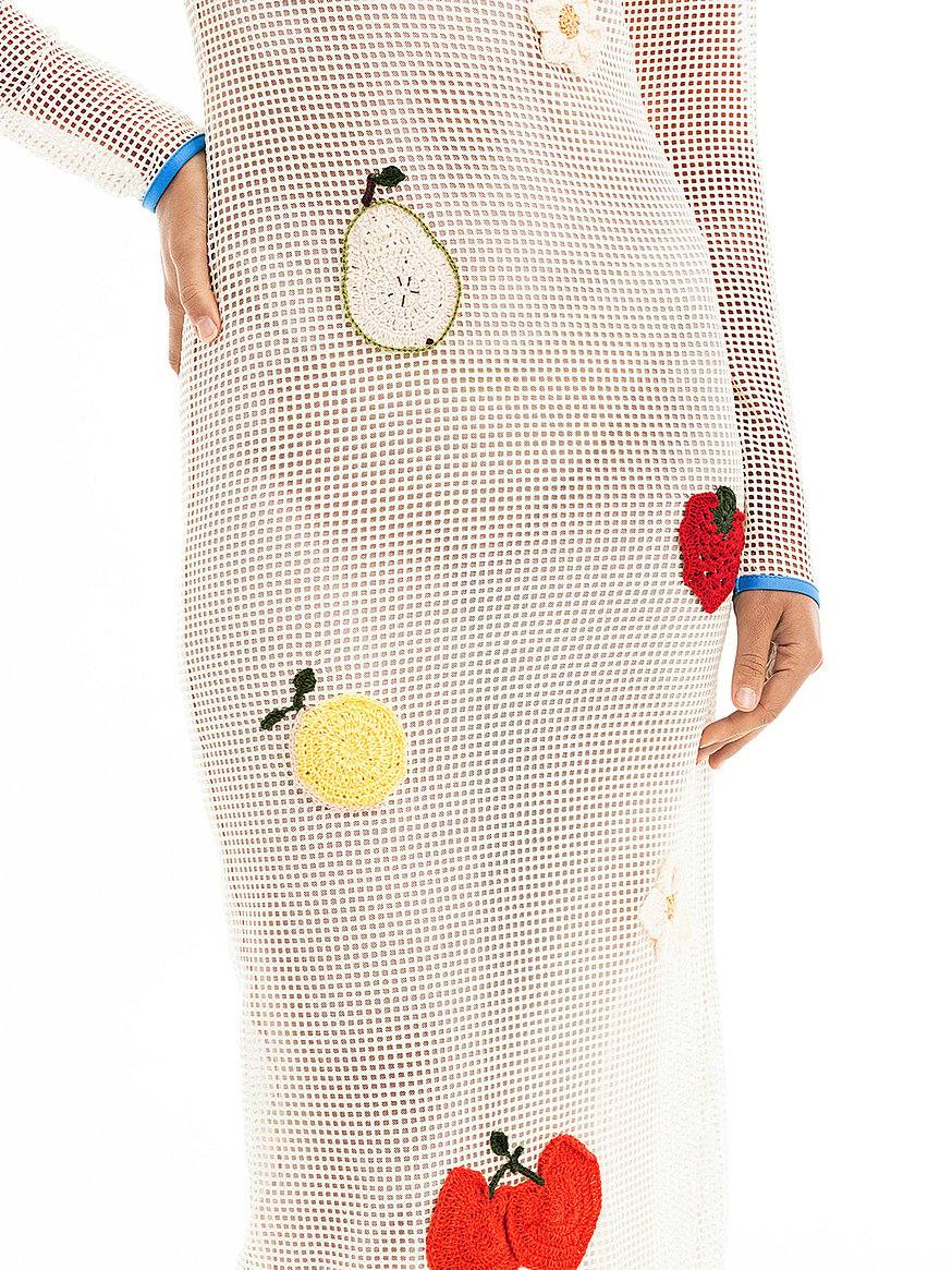 white christmas dresses Tulip Cream Crochet Mini Dress main image 0