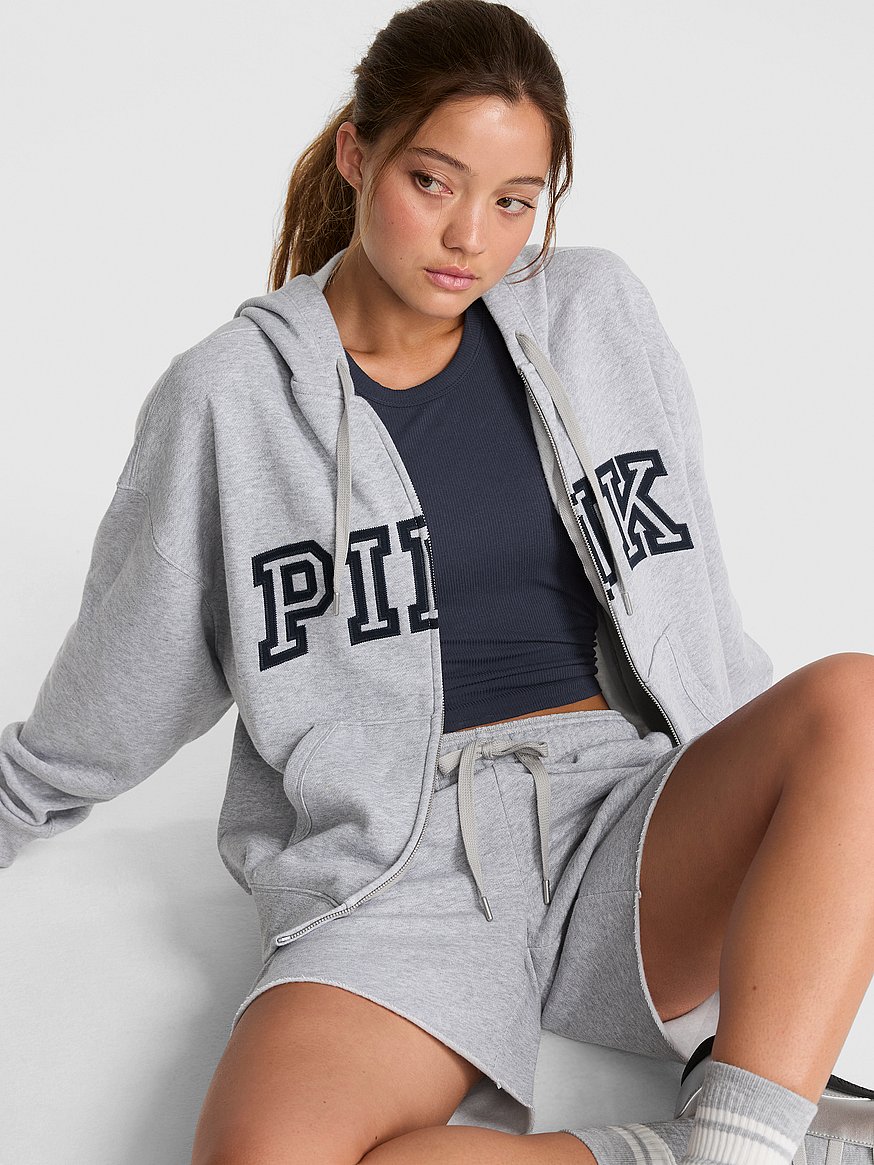 Buy Campus Fleece™ Full-Zip Hoodie, Heather Grey - Order Hoodies