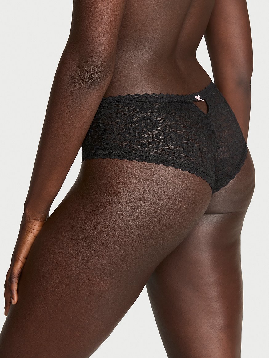 Buy Lace Keyhole Cheeky Panty, Black - Order Panties online