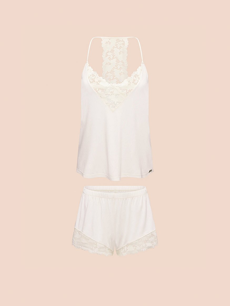 Buy Jacky Tank & Short Sleep Set, Egret - Order Pajamas Sets
