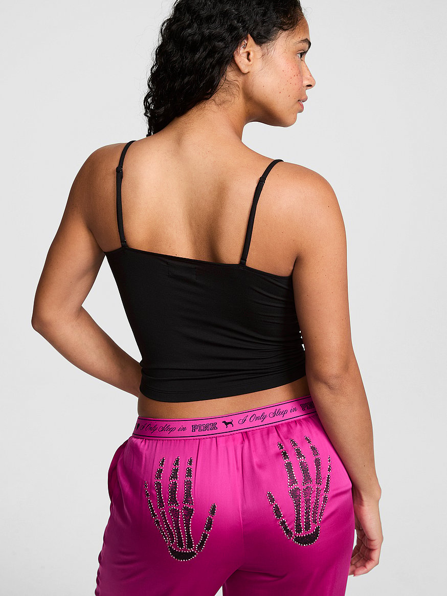 Buy 24/7 Lounge Modal Lace-Trim Cami, Black - Order Pajama Tops