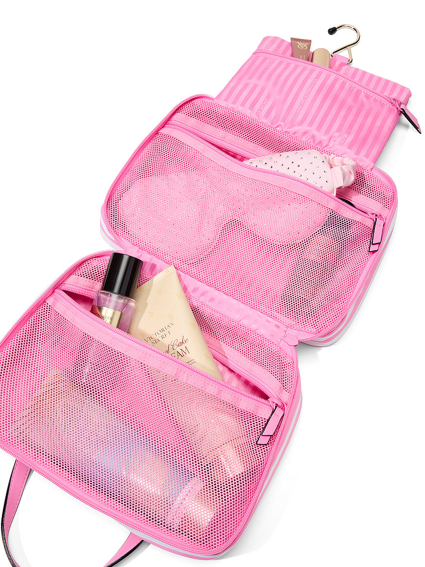 hanging travel toiletry bag cosmetic makeup organizer L&FY Women's Case Pouch Men's Shaving Kits With Handle (Blue Flower) : Clothing, Shoes & Jewelry Spacious size at 14x9x2 inch (LxWxH) with Unfolded Size at 14x26x1inch The Container Store Hanging Toiletry