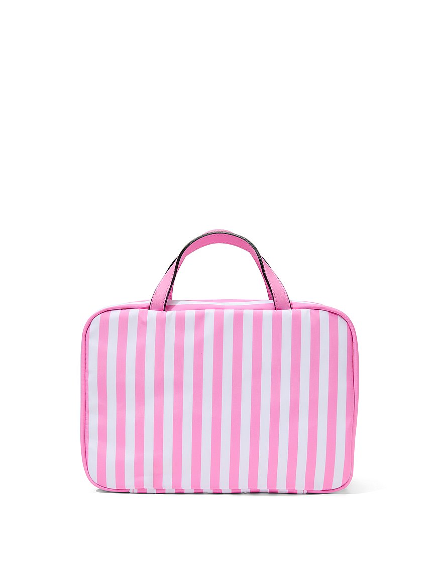 Buy Travel Hanging Toiletry Bag, Pink Stripe - Order Cosmetic