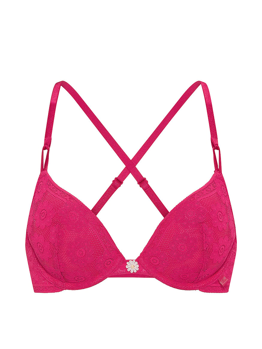 Buy Sexy Tee Crochet Lace Push-Up Bra, Vibrant Fuschia - Order
