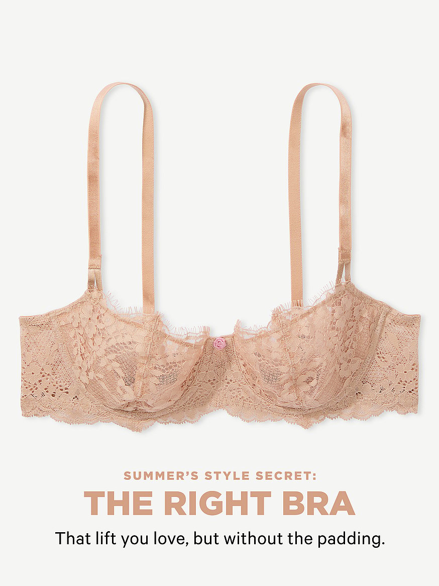 Buy Wicked Unlined Lace Balconette Bra, Praline - Order Bras