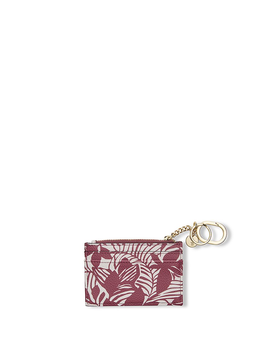Buy Classic Card Case Keychain, Brown Floral - Order Small