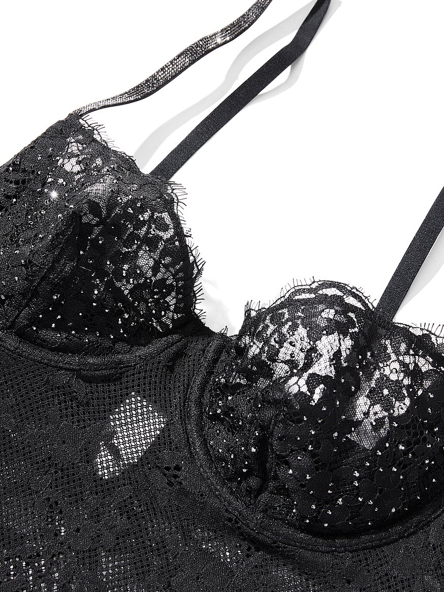 Buy Wicked Twinkle Lace Cami & Shortie Set, Black - Order Cami