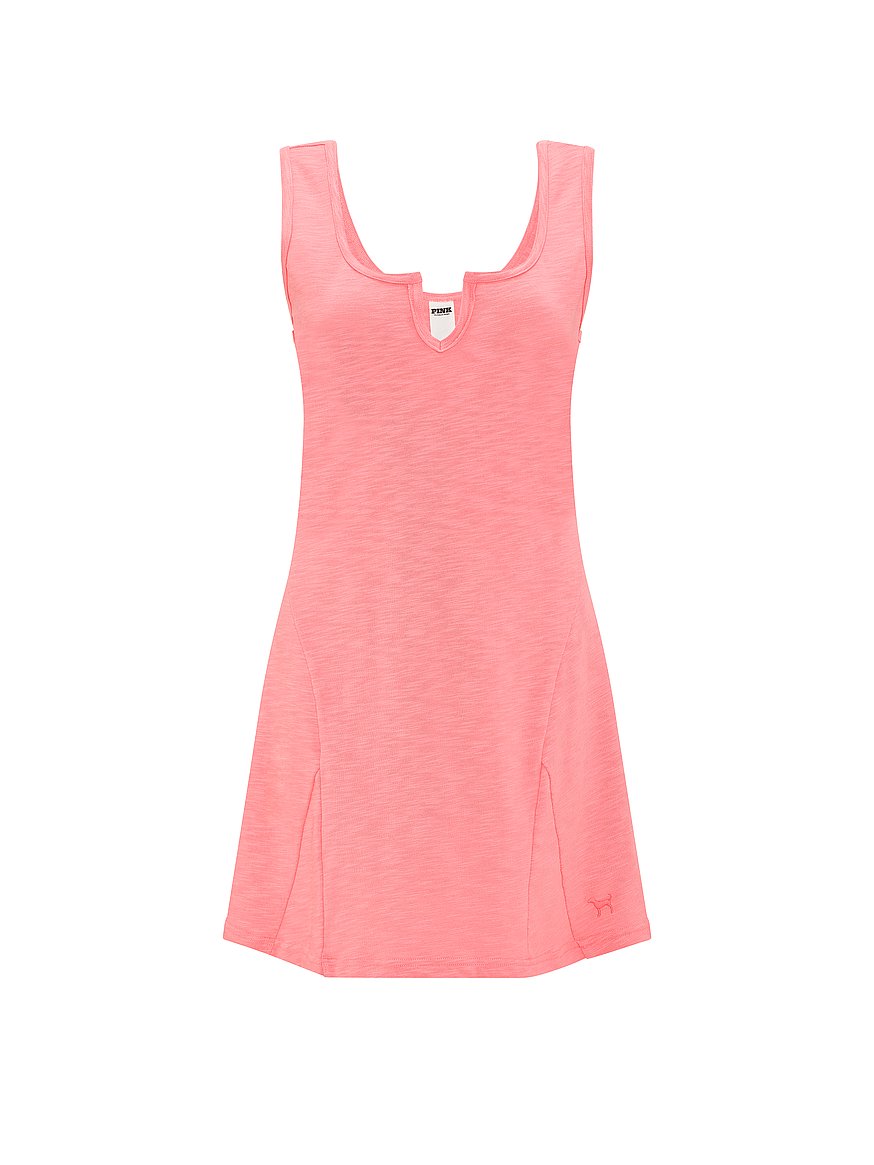 lounge pink dress Pink Lightweight Cotton Lounge Dress
