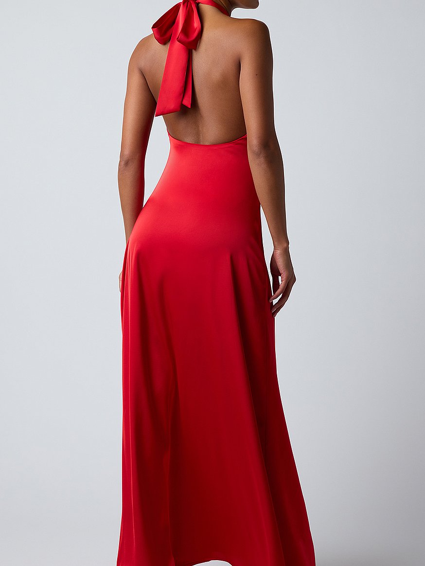 backless floral dress Poplin Open Back Mini Ankle Length Party Formal us-push-fp neckline Delicate spaghetti straps Size Guide:8