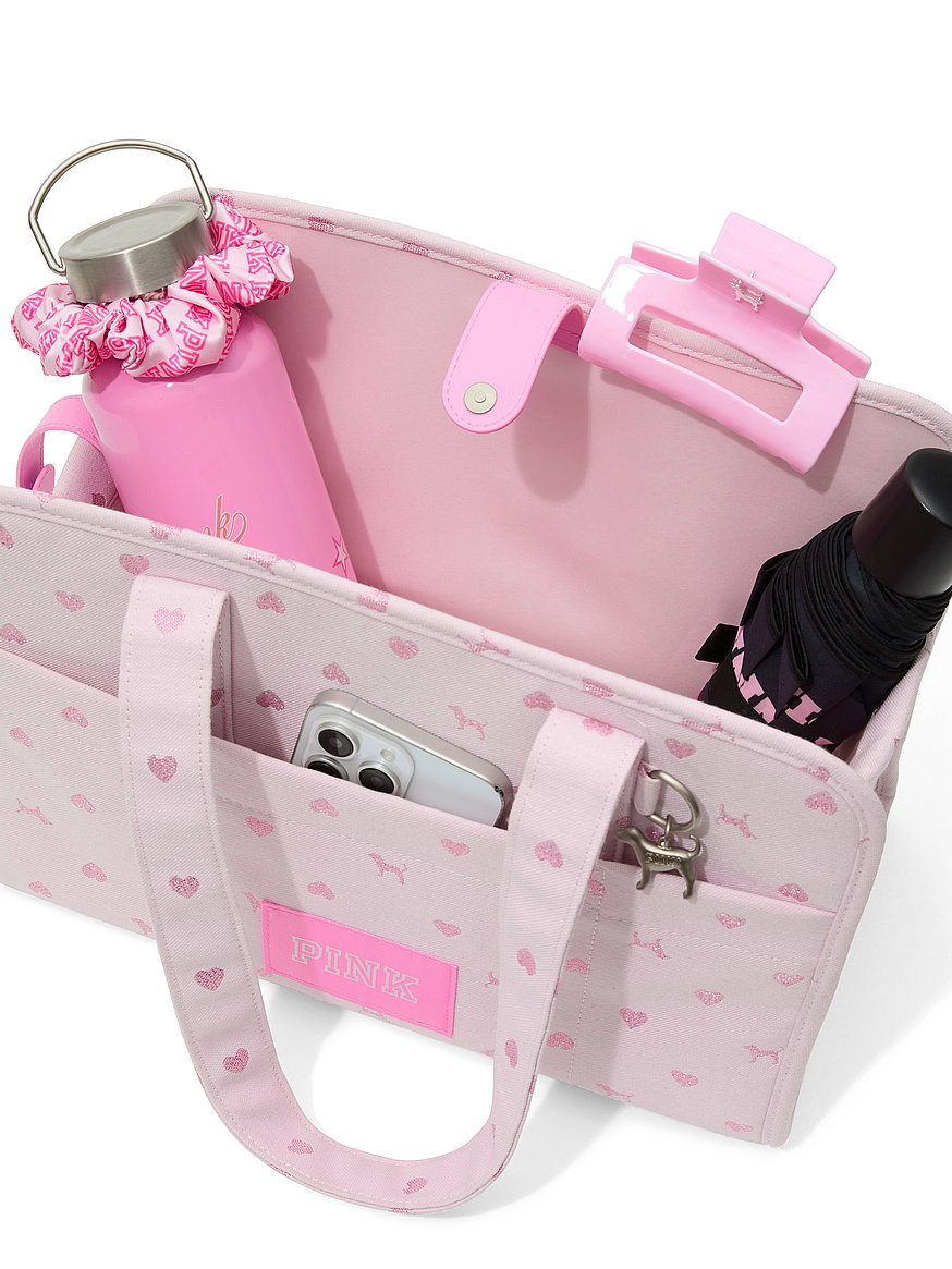 Buy PINK | Elle Jacquard Dog Carrier, Pink Tulip Heart Dog