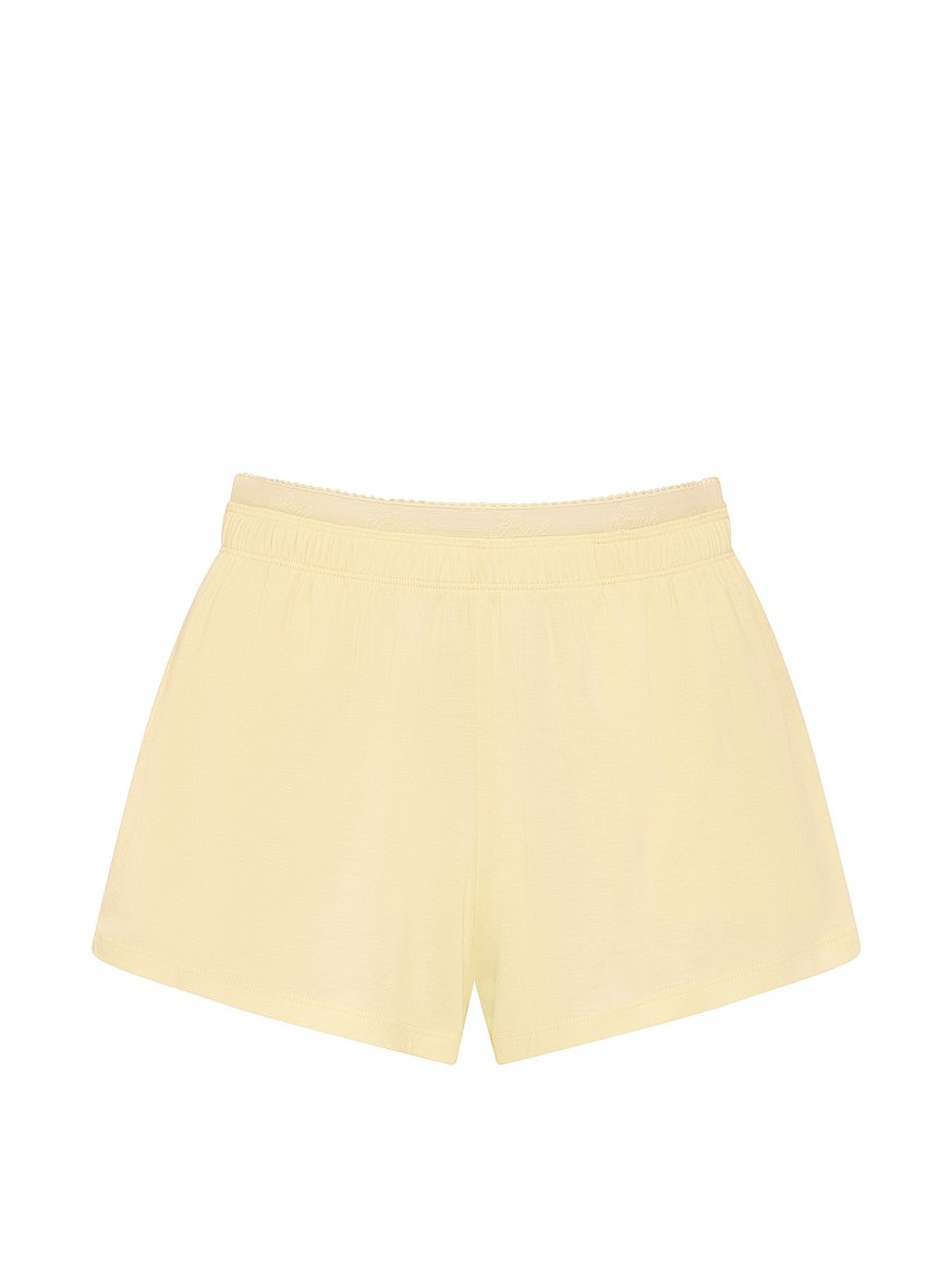 Buy Light as Air Jersey Shorts, Palest Yellow - Order Pajama