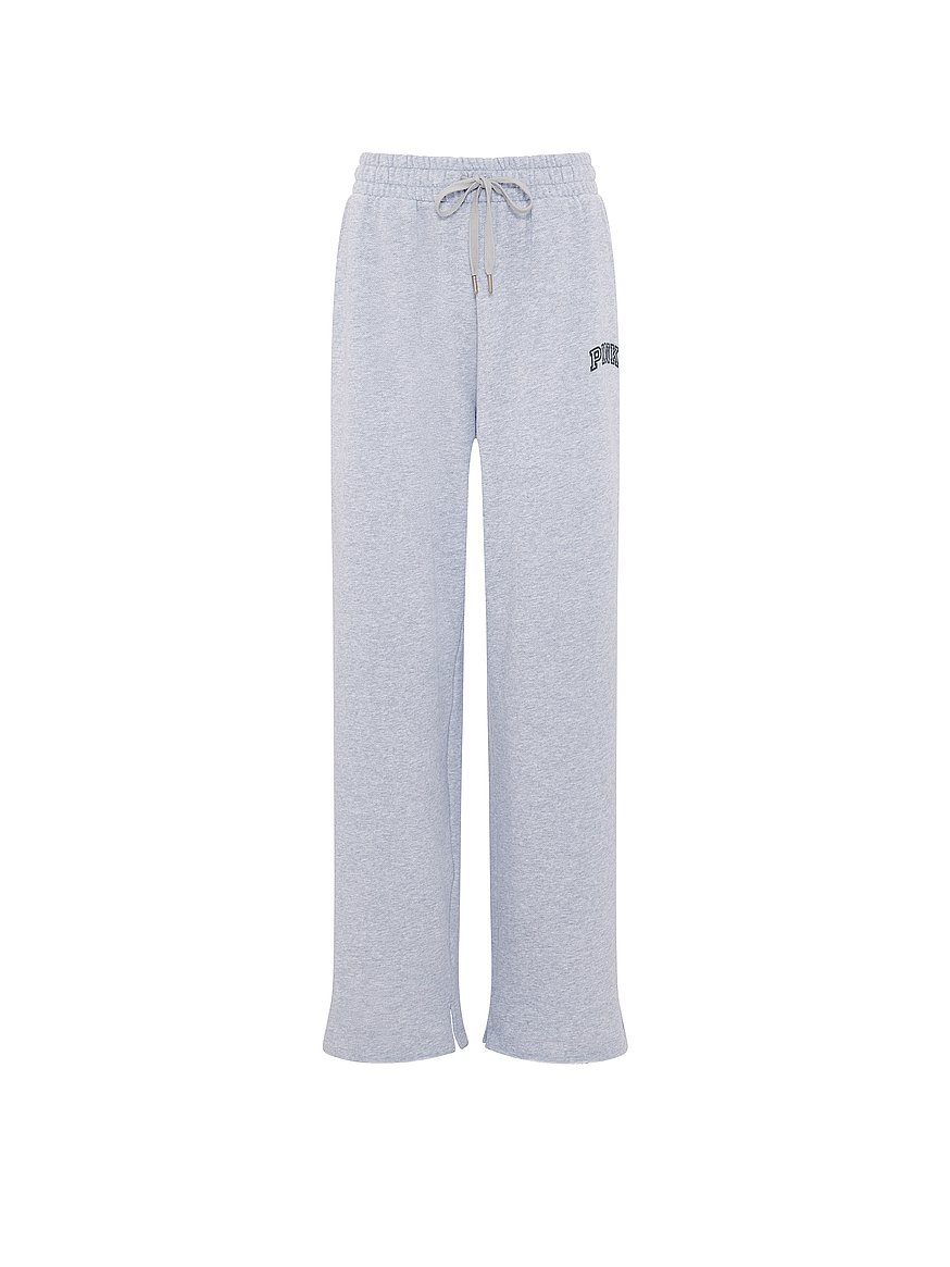 Buy Campus Fleece™ Wide-Leg Split-Hem Sweatpants, Heather Grey