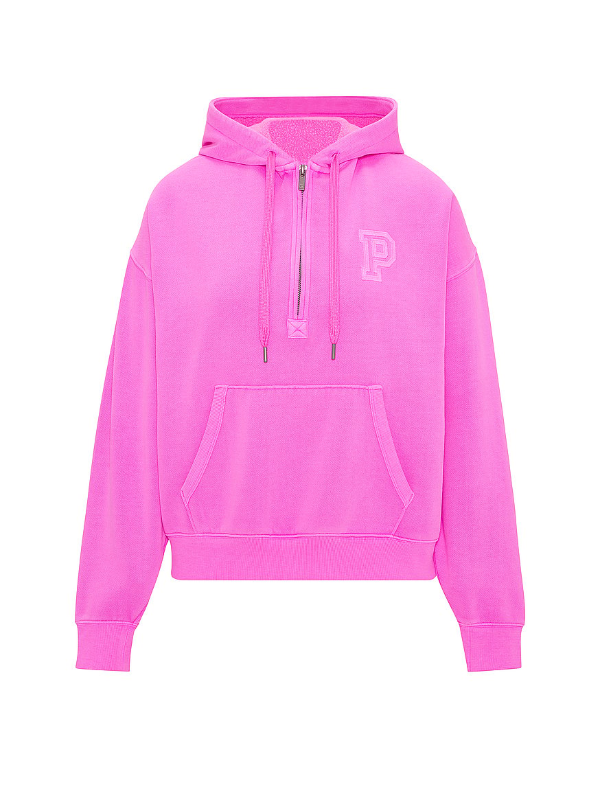 Buy Campus Fleece™ Half-Zip Hoodie, Pink Berry - Order Hoodies