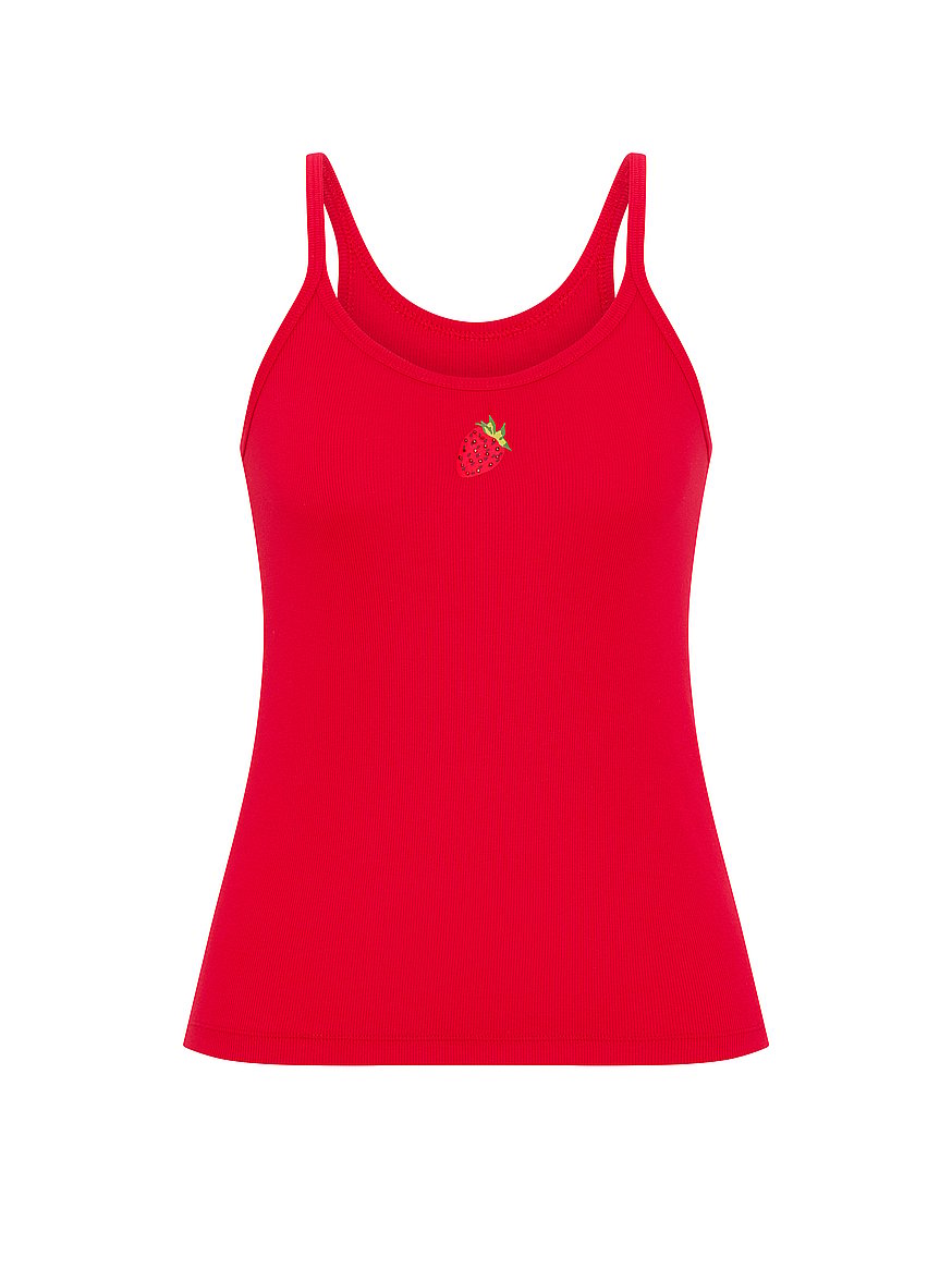 Buy Mix & Match Sleep Perfect Ribbed Tank Top, Lipstick Strawberry