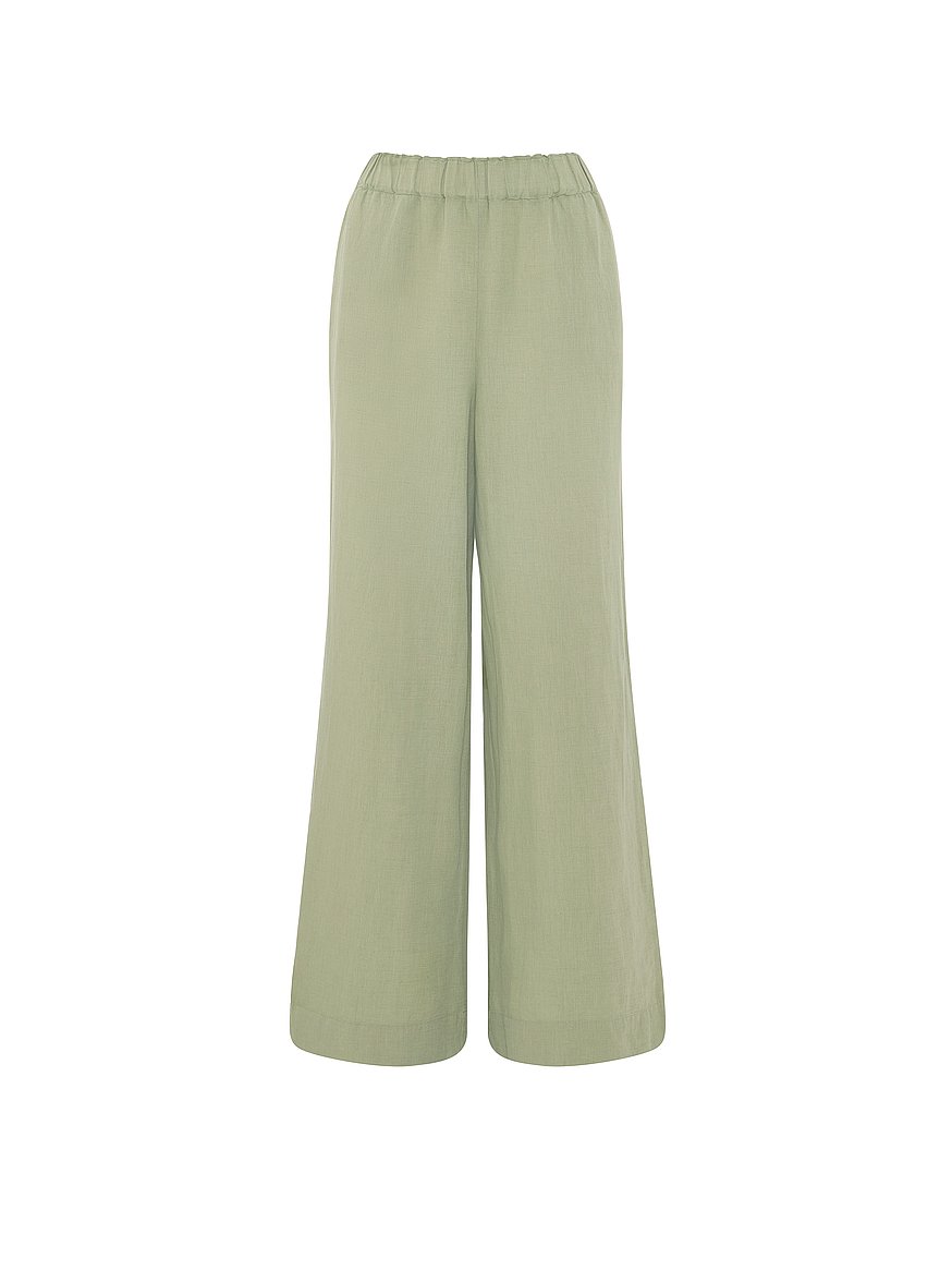 【未着用】deres Sage / floating linen pants Buy Beachwear Linen Pants, Sage - Order Bottoms online