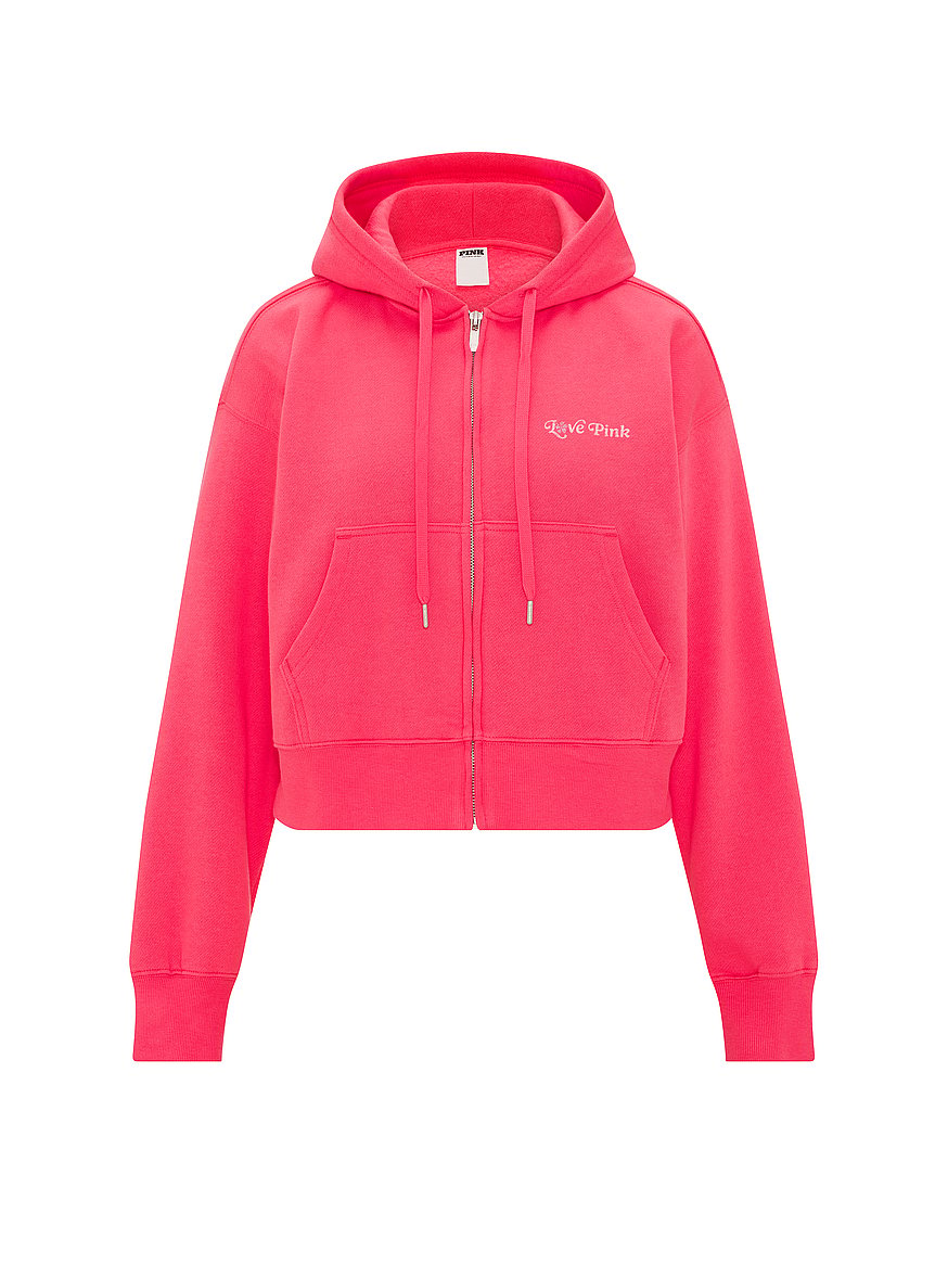 Buy Campus Fleece™ Shrunken Full-Zip Hoodie, Candy Pink Sunset